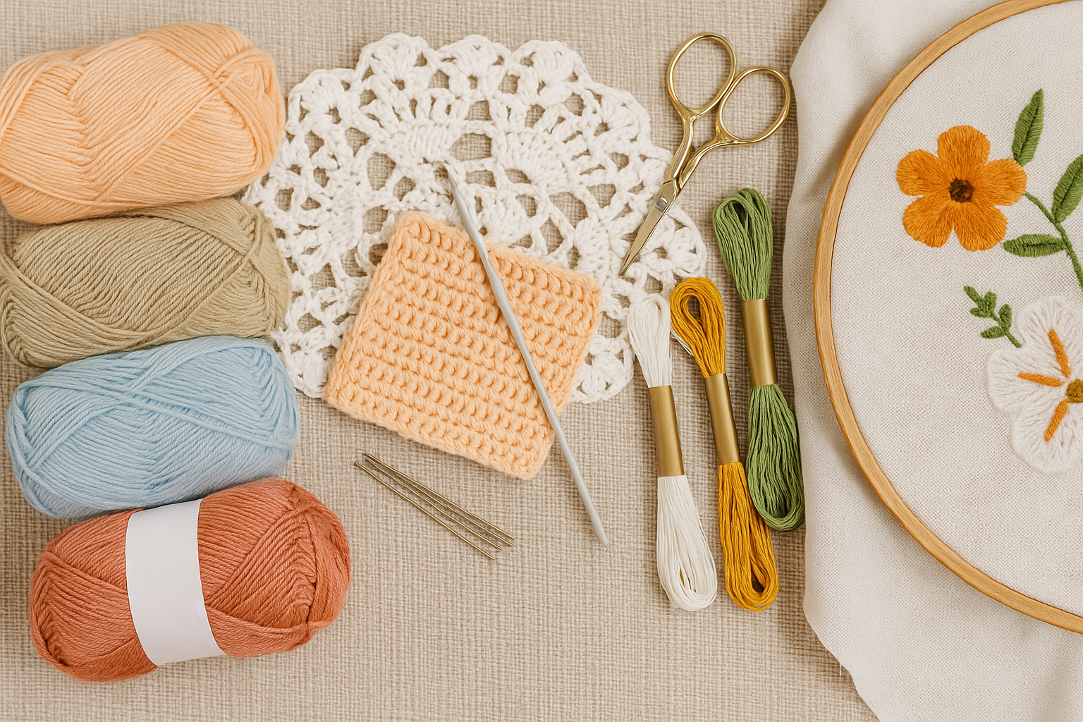 Itens para crochê e bordado